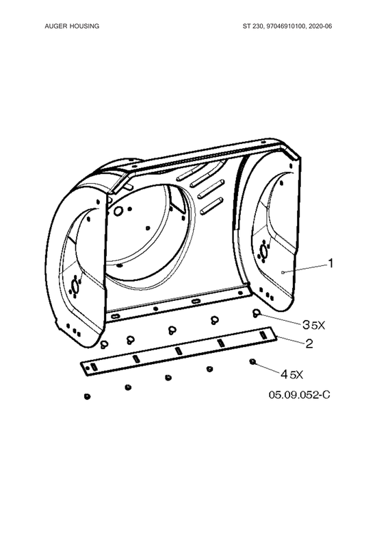 Auger housing