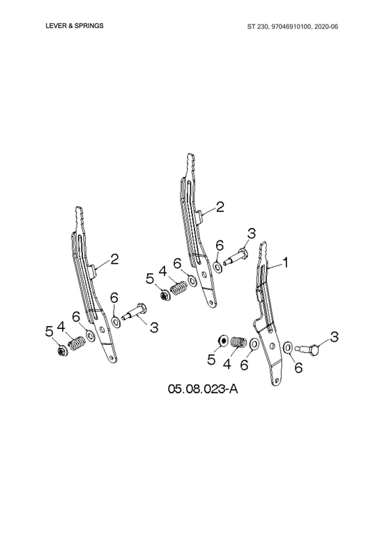 Lever & springs