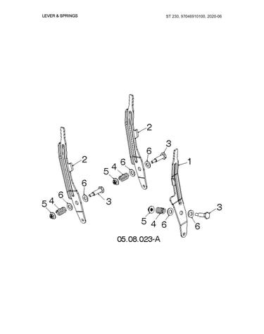 Lever & springs