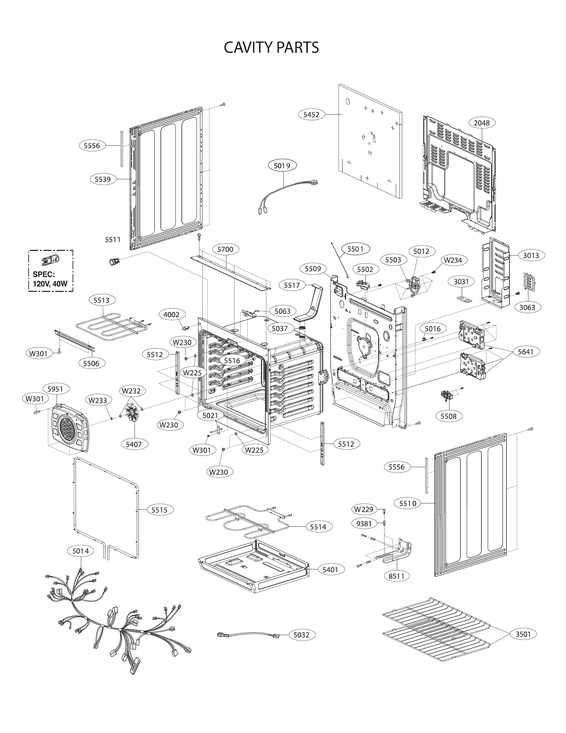 Cavity parts