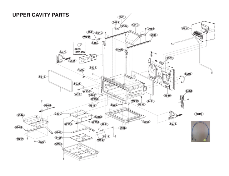 Upper cavity parts