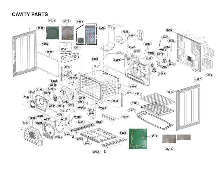 Cavity parts