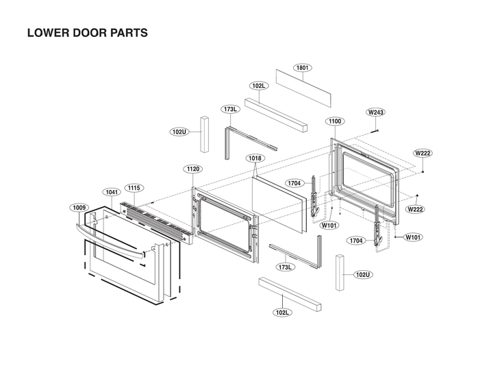 Lower door parts