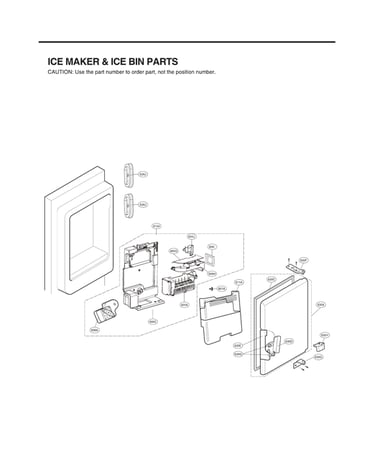 Ice maker & ice bin parts