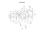 LG LSG4515BM/00 door parts diagram