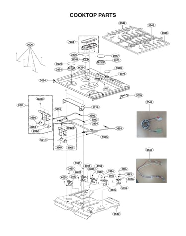 Cooktop parts