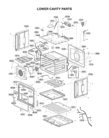 Lower cavity parts