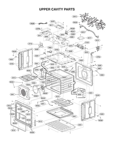 Upper cavity parts