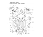 LG WM3500CW/01 cabinet & control panel assy diagram
