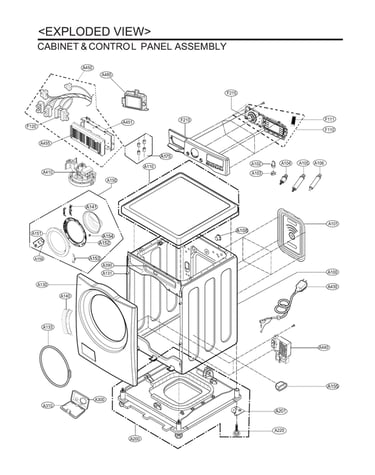 Cabinet & control panel assy