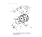 LG WM3500CW/01 drum & tub assy diagram