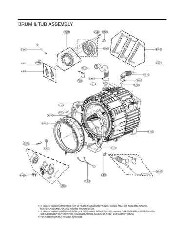 Drum & tub assy
