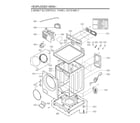LG WM3600HWA/00 cabinet & control panel assy diagram