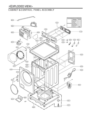 Cabinet & control panel assy