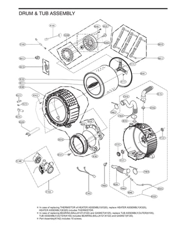 Drum & tub assy