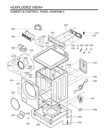 Cabinet & control panel assy