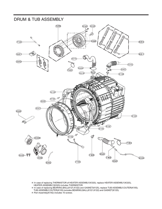 DRUM & TUB ASSY