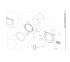 Samsung DV42H5000EW/A3-04 front frame & door assy diagram