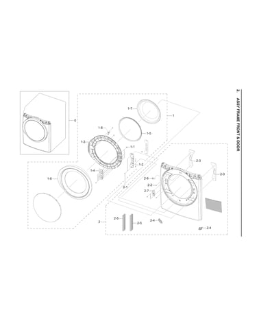 Front frame & door assy