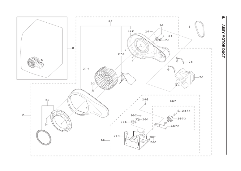 Motor duct assy