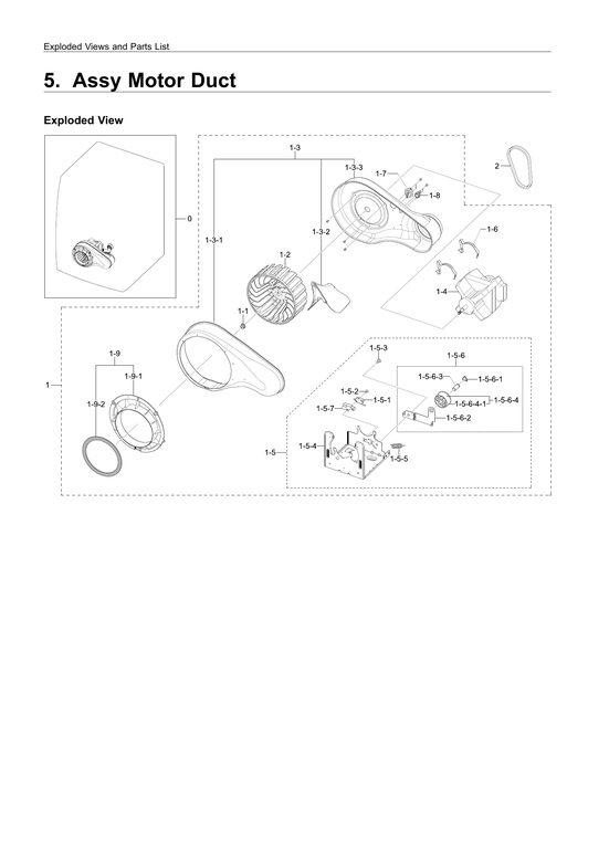 Motor duct assy
