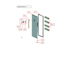 Kenmore KRFU018AWD0 freezer door diagram