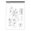 Samsung RF263BEAESG/AA-02 left refrigerator door diagram
