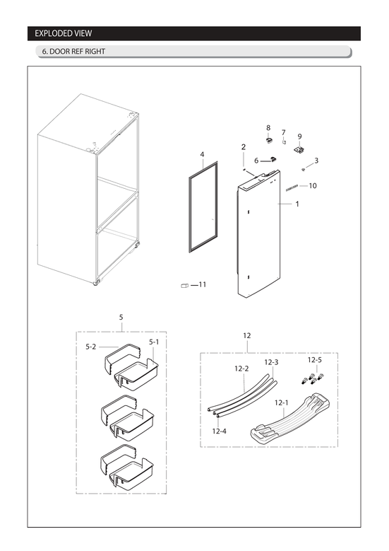 RIGHT REFRIGERATOR DOOR