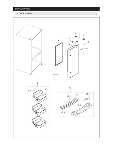 Right refrigerator door