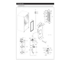 Samsung RF263TEAESG/AA-04 left refrigerator door diagram