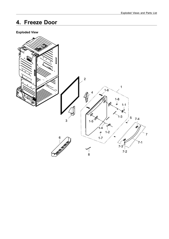 Freezer door
