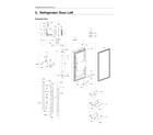 Samsung RFG298HDRS/XAA-01 left refrigerator door diagram