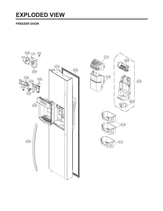 Freezer door