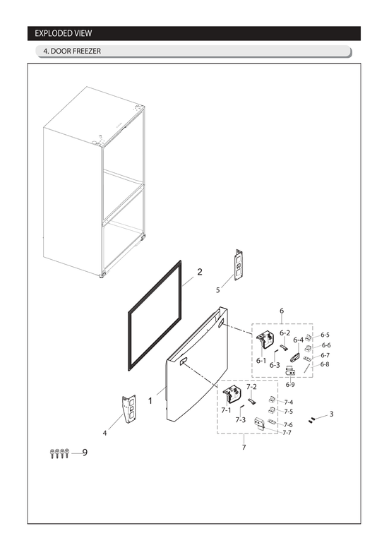 Freezer door