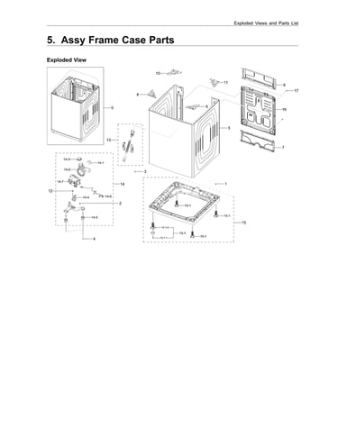 Frame case parts