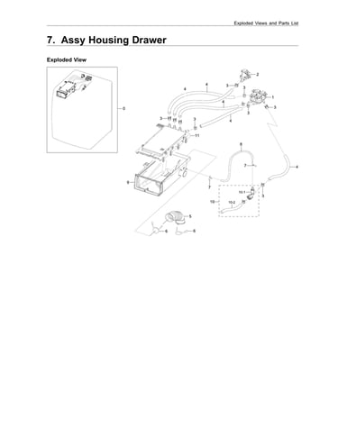 Drawer housing parts
