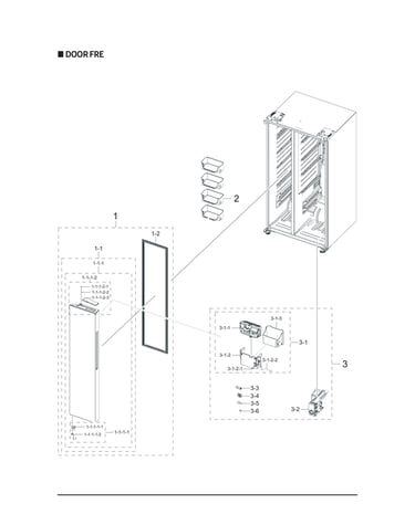 Freezer door parts