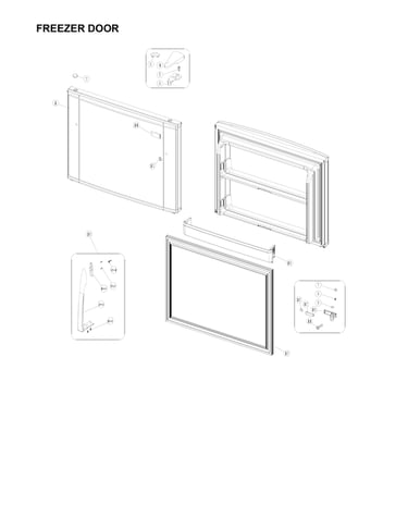 Freezer door parts