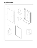 Fresh food door parts
