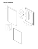Fresh food door parts