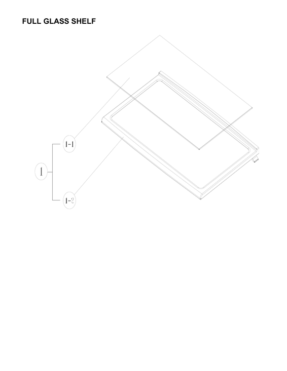 Full glass shelf parts