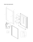 Fresh food door parts