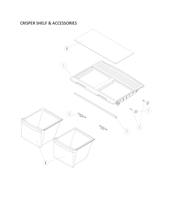 Crisper shelf & accessories