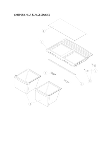 Crisper shelf & accessories