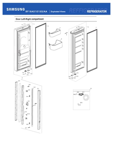 Refrigerator door compartment