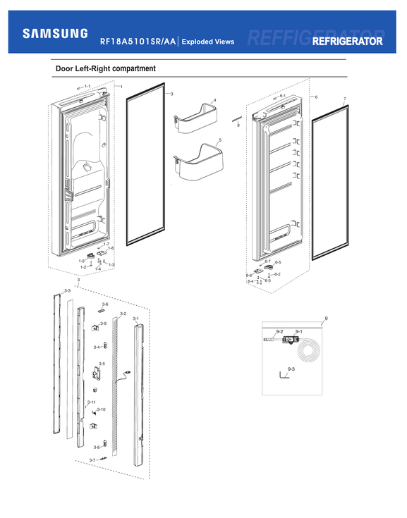 Refrigerator door compartment