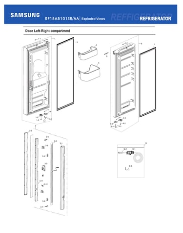 Refrigerator door compartment