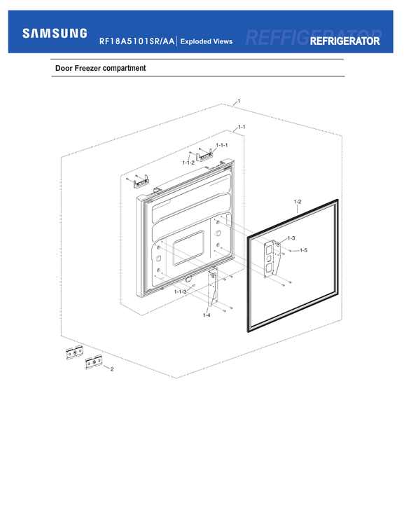 Freezer door compartment