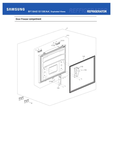 Freezer door compartment