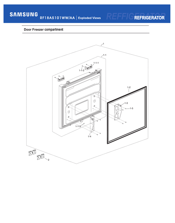 Freezer door compartment